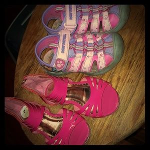 2 pairs of Girls sandals